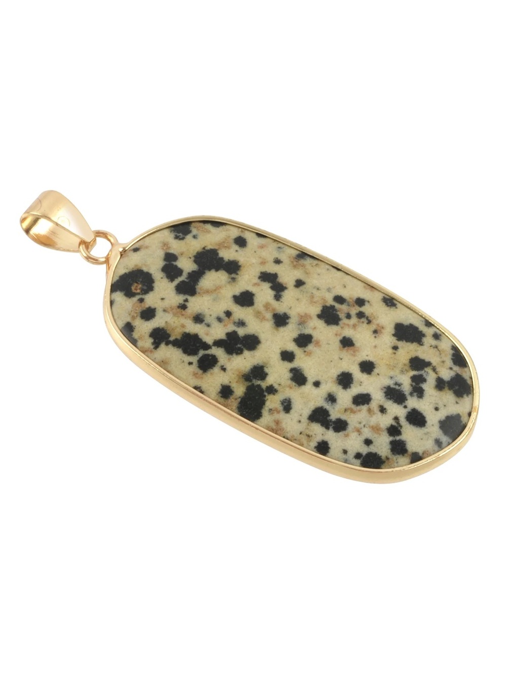 Fancy Dalmatian Jasper Oval Pendant by Bead Landing 43mm
